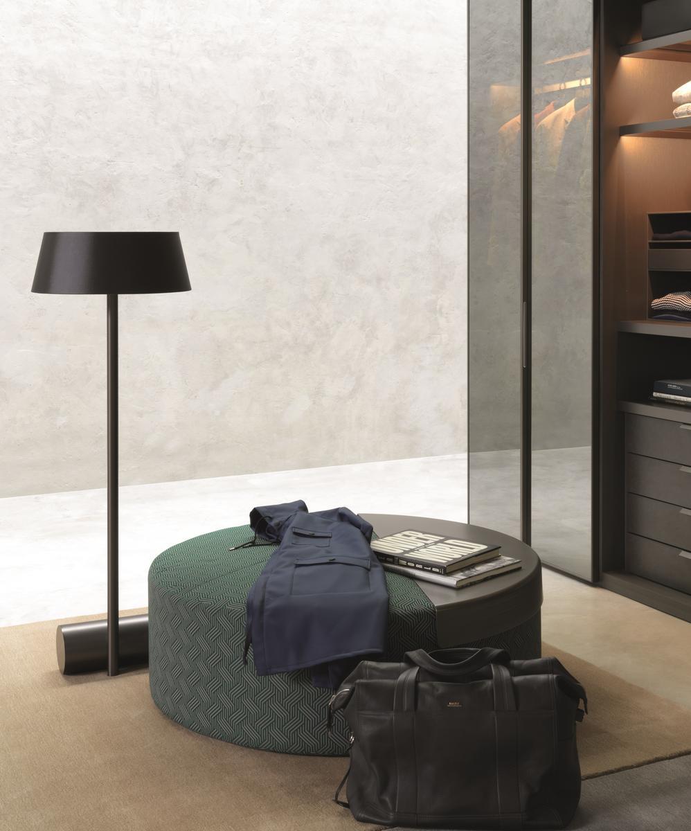 Round fabric pouf | Moon by Flou