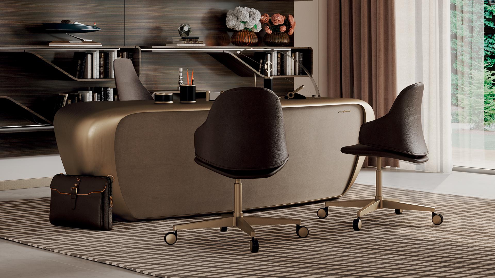 Wooden writing desk with drawers | Segno by Reflex