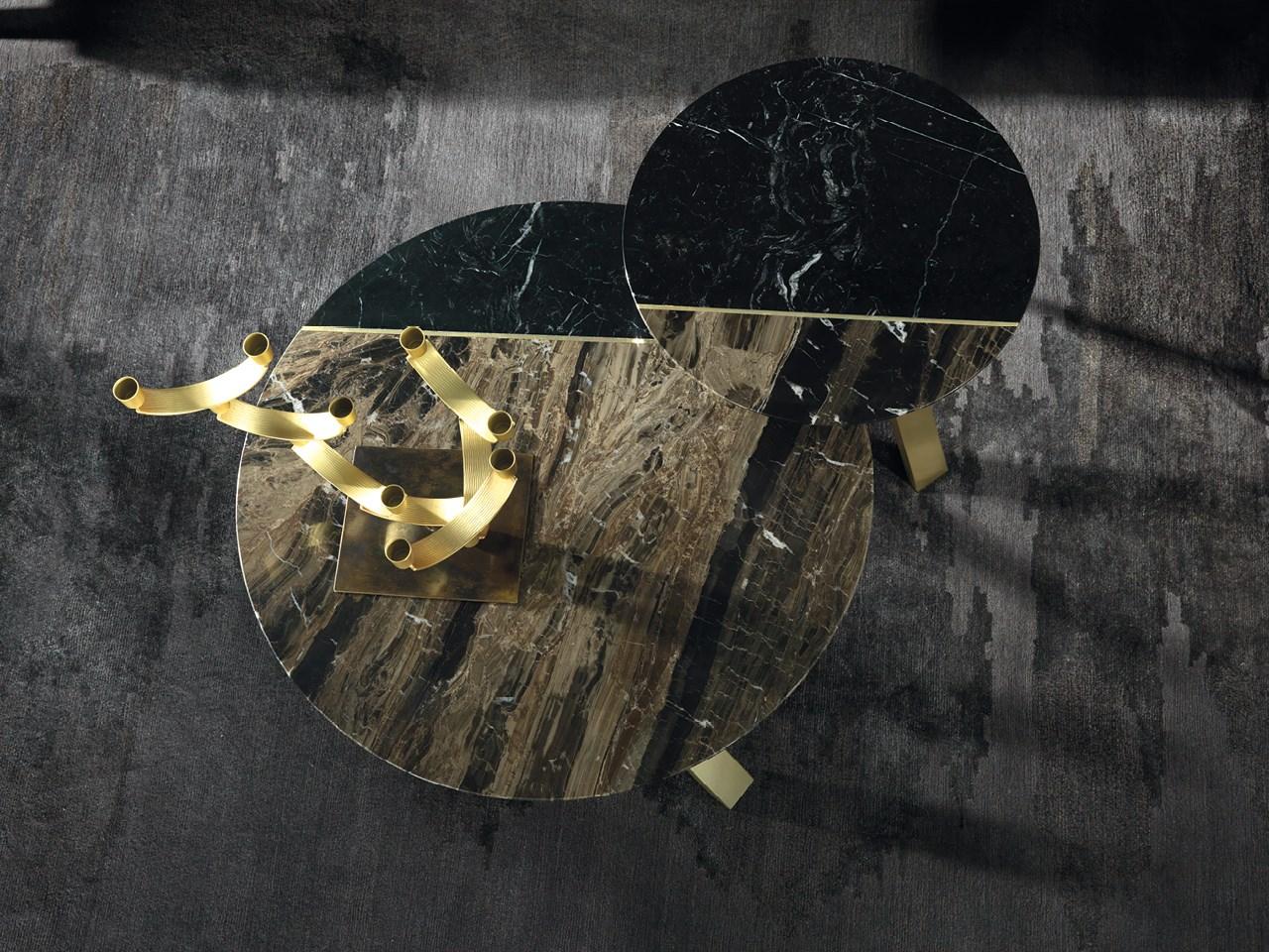 Round marble coffee table | Meridian by Borzalino