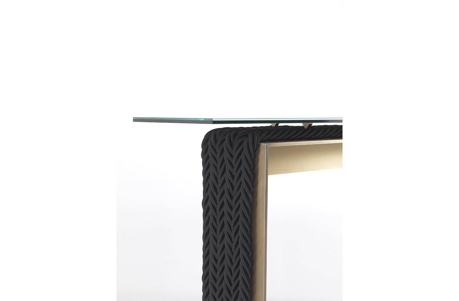 Rectangular metal and glass console table | Glasgow by Gianfranco Ferre Home