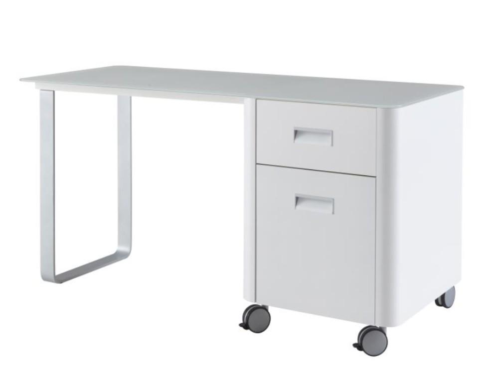 Rectangular laminate writing desk with drawers | Travel Studio by Ligne Roset