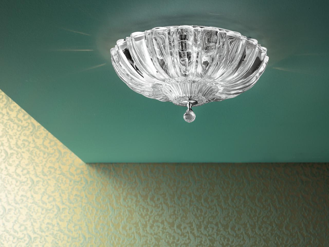 LED crystal ceiling light | Pascale Pl40 by Leucos
