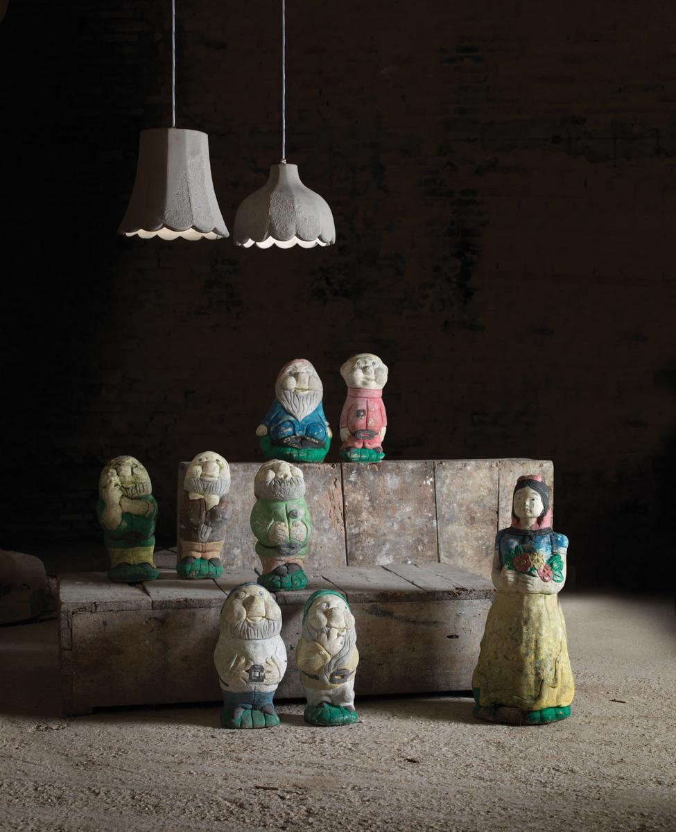 Cement outdoor pendant lamp | Mammolo by Karman