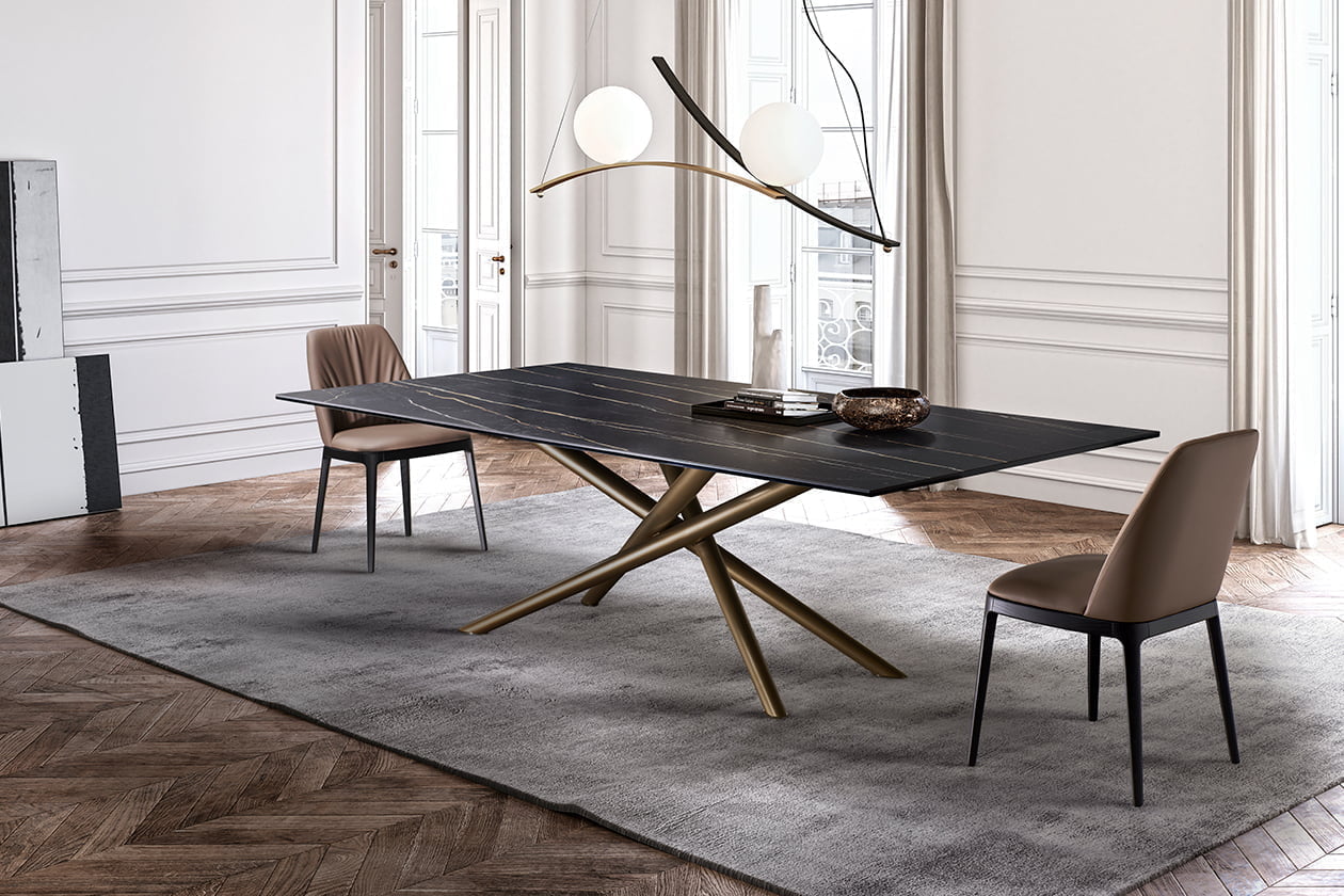 Oval ceramic table in a modern style | Baly by Eforma