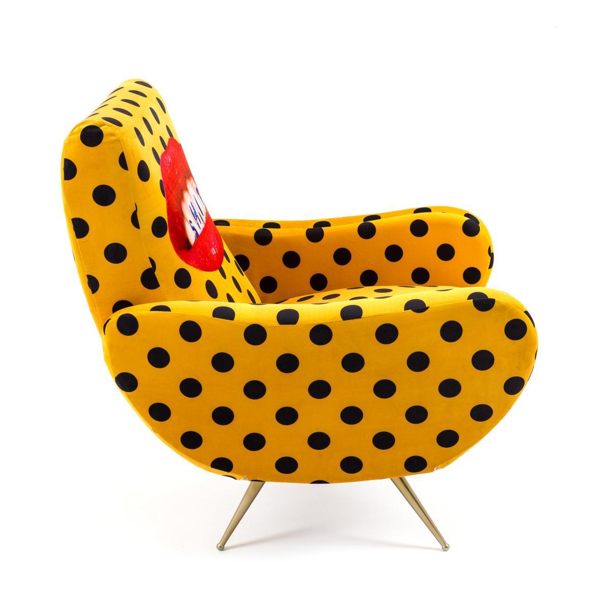 Fabric armchair with armrests | Shit by Seletti