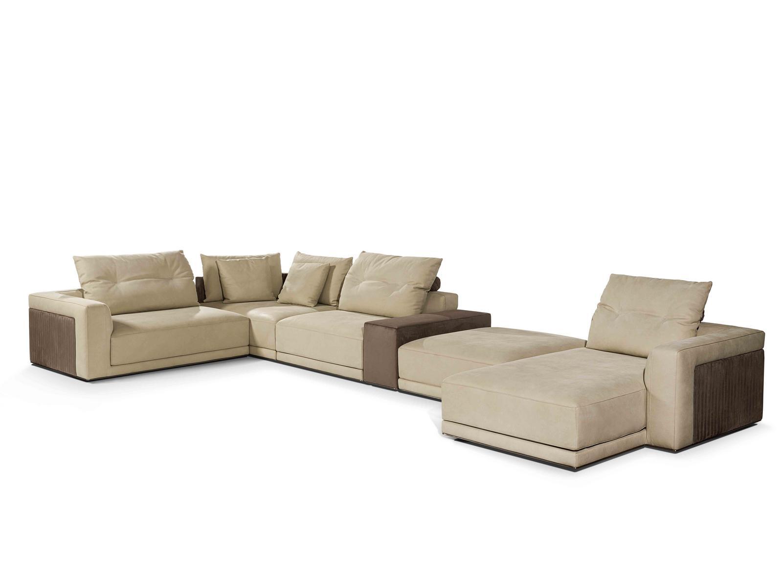 Sectional sofa with chaise longue | Miller by Visionnair