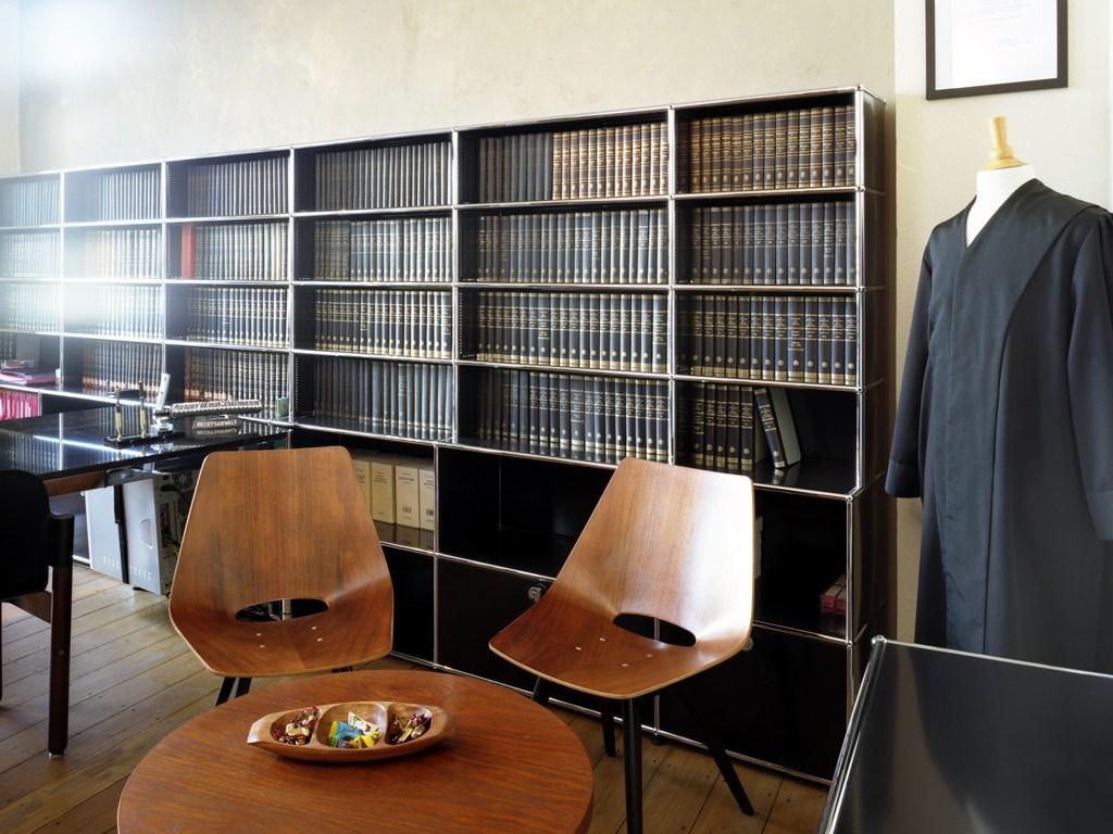 Tall modular metal office storage unit | Haller Modular Office Shelving by USM