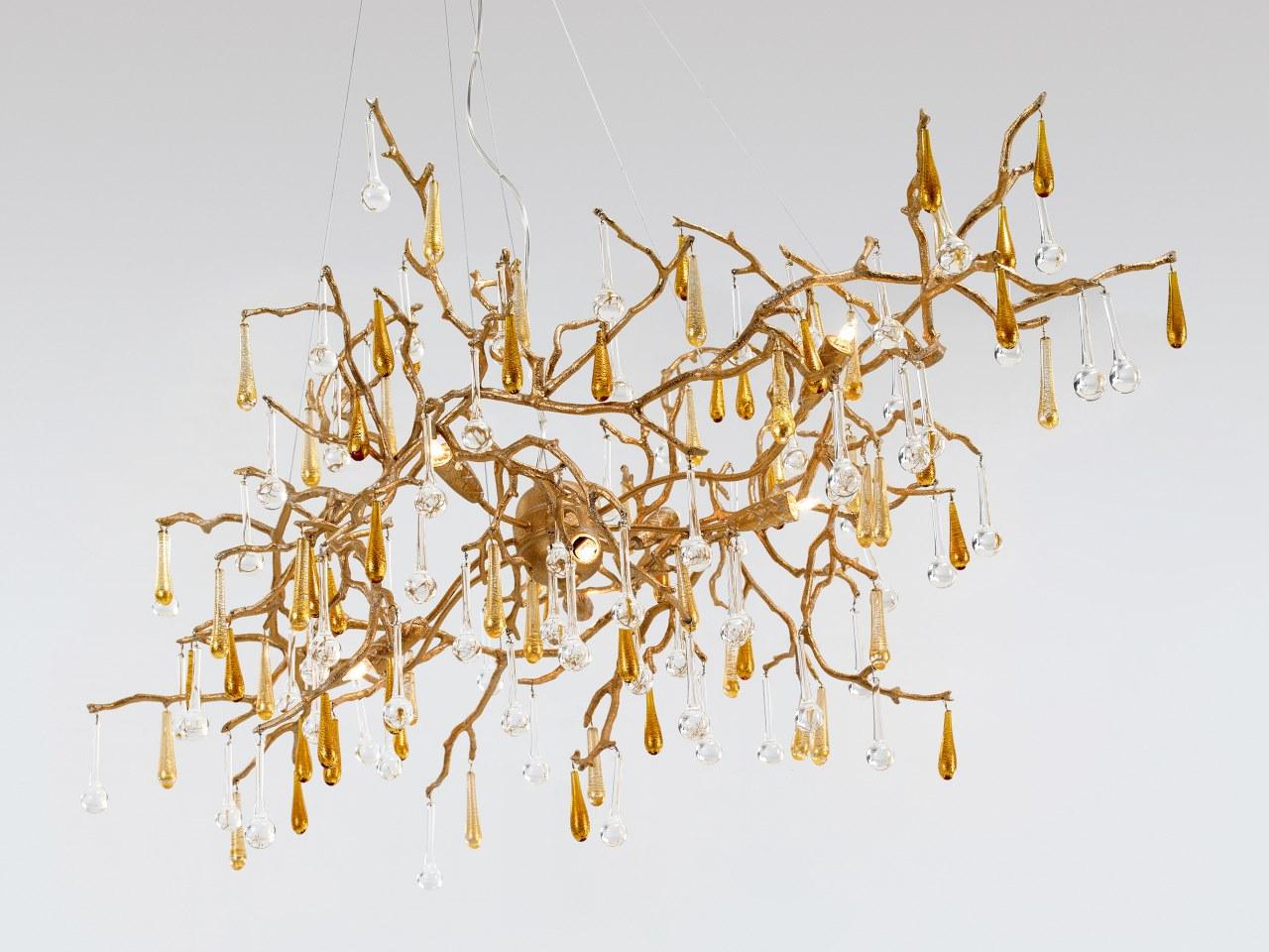 Halogen bronze pendant lamp | Bijout Ct3268/8 by Serip