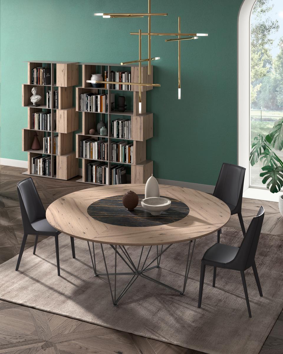 Tanned leather restaurant chair | Loren by Ozzio Italia