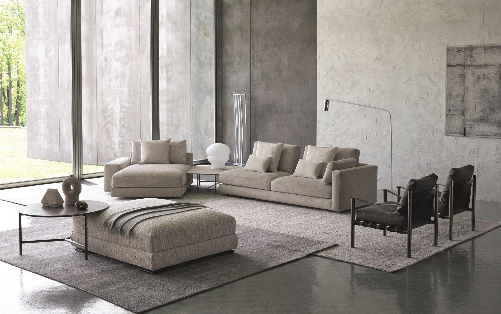 5 seater corner sectional fabric sofa | Myplace by Flou
