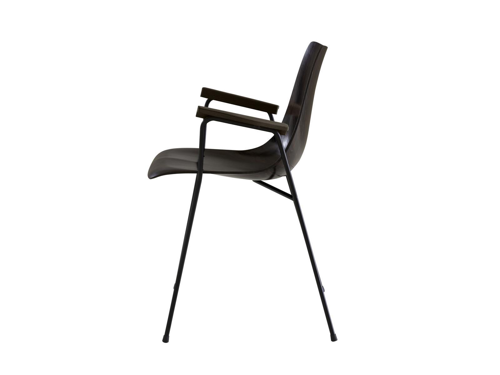Multi-layer wood chair with armrests | Cm 131 by Ligne Roset