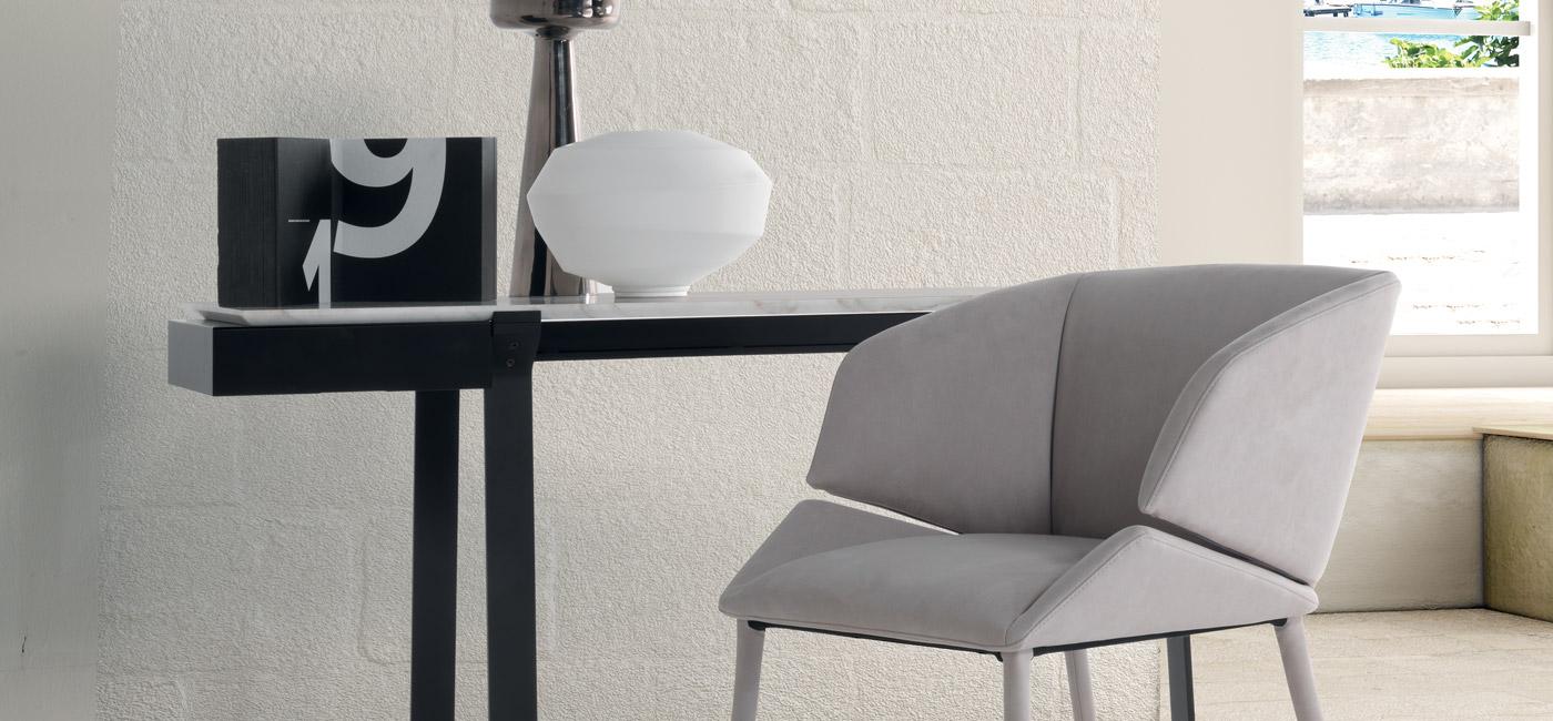 Marble secretary desk with drawers | Omega by Natuzzi Italia