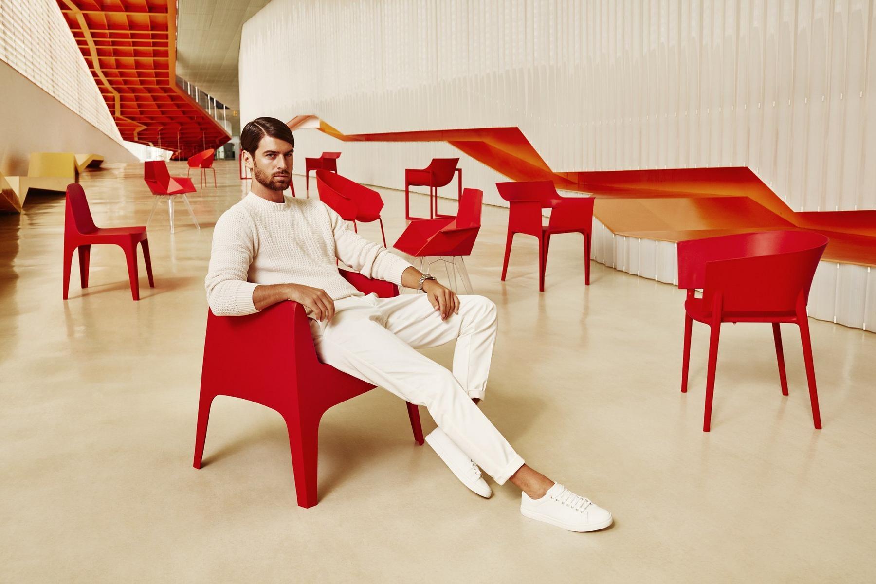 Garden armchair with armrests | Solid by Vondom