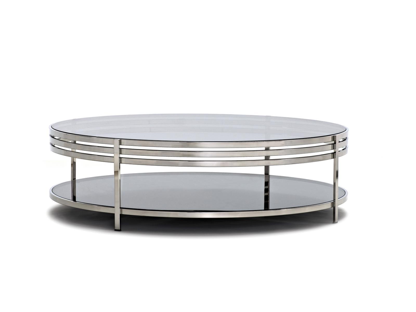 Low glossy steel coffee table | Ula by Arketipo