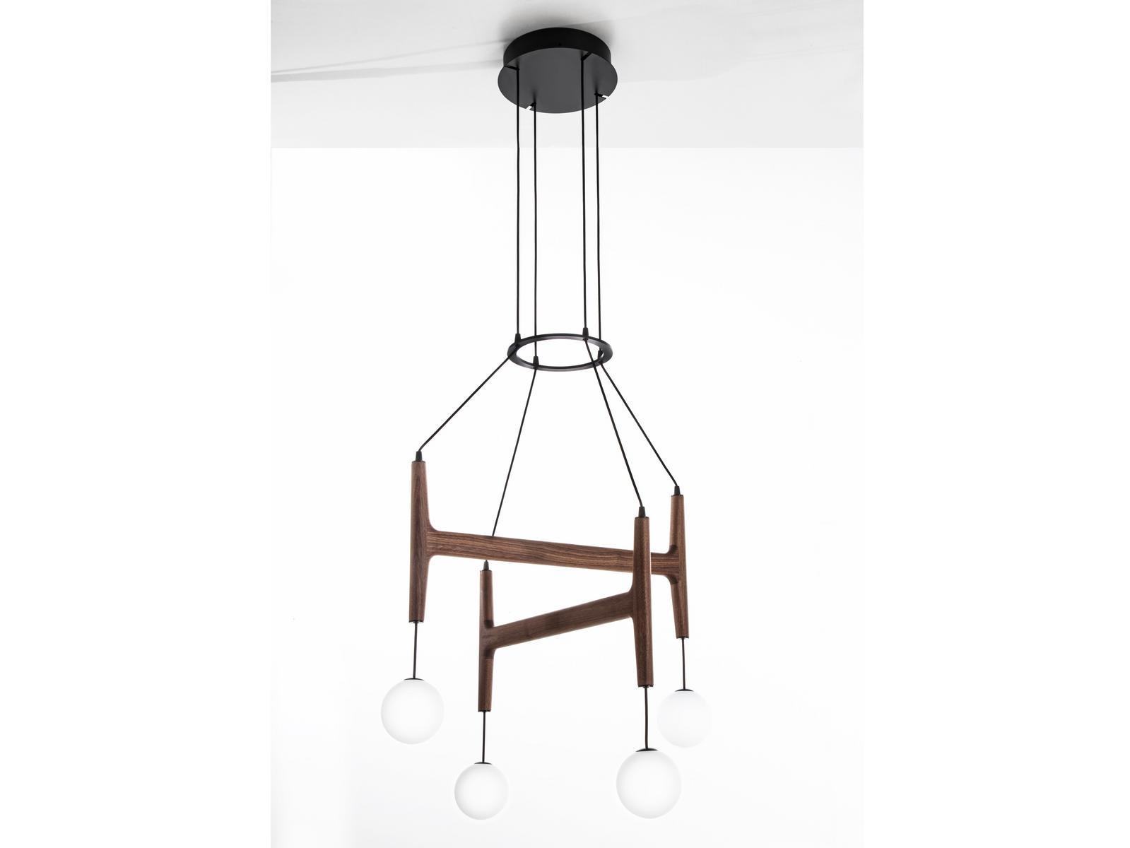 Canaletta walnut pendant lamp | Astra by Porada
