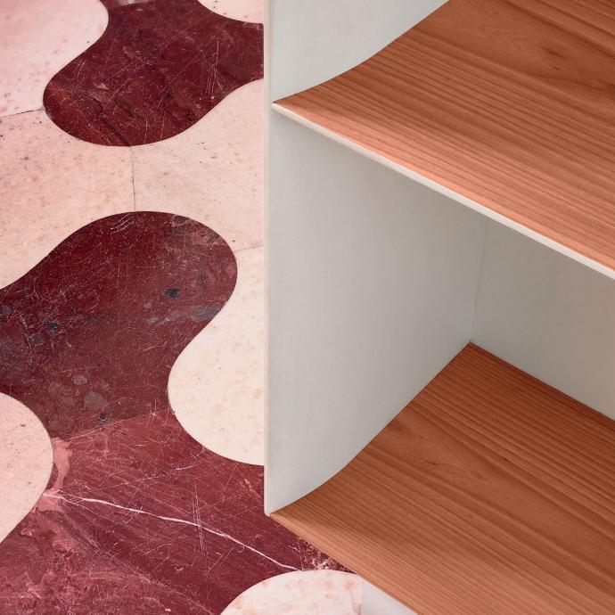 Open wall-mounted multi-layer wood bookcase | D.357.1 by Molteni