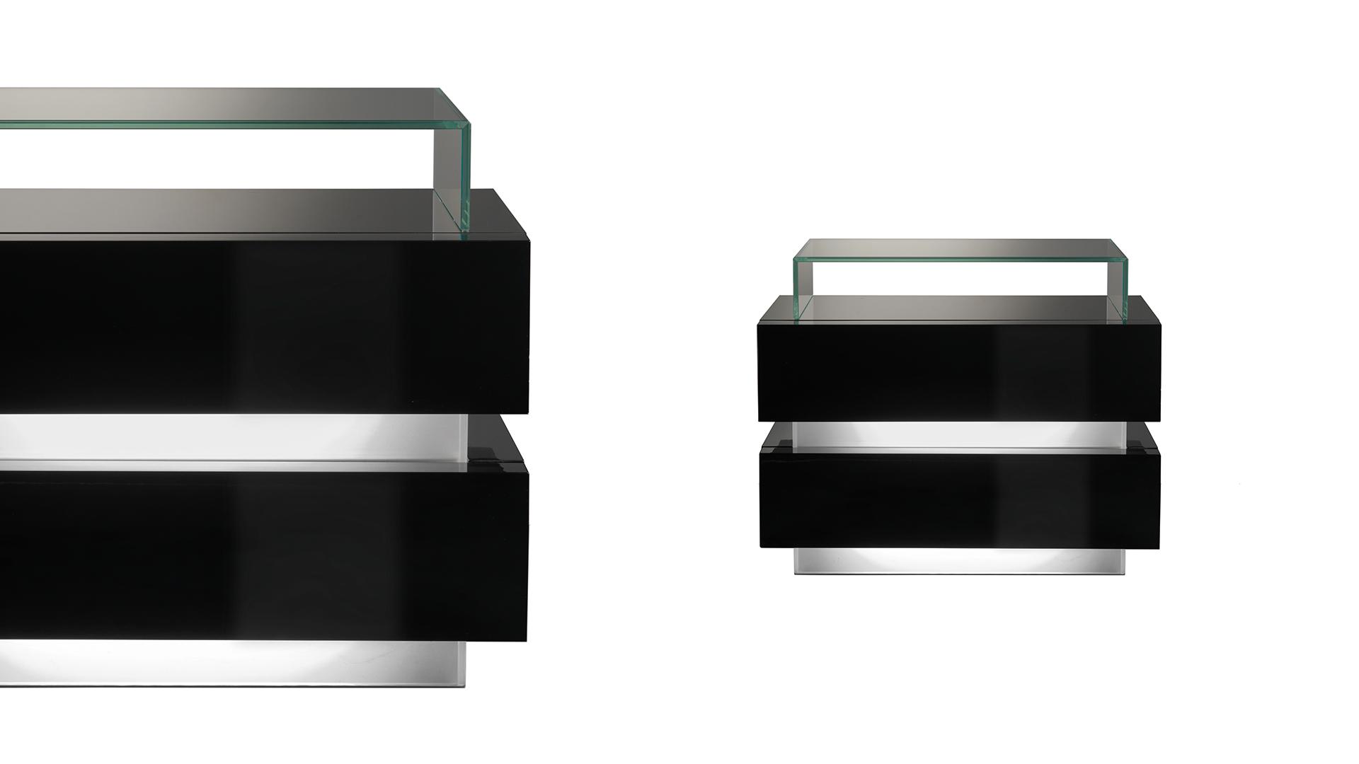 Rectangular bedside table with drawers | Luce by Reflex