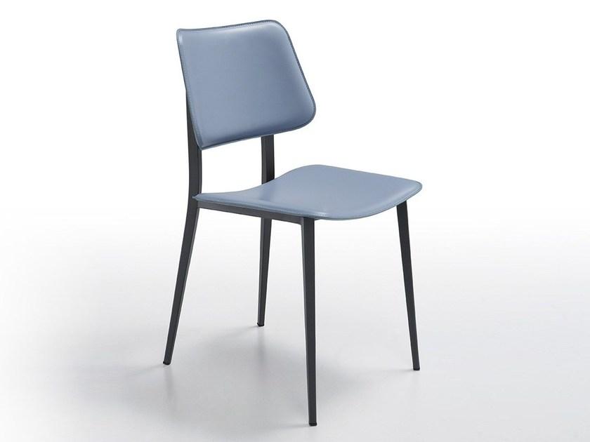 Tanned leather restaurant chair | Joe S M-cu by Midj