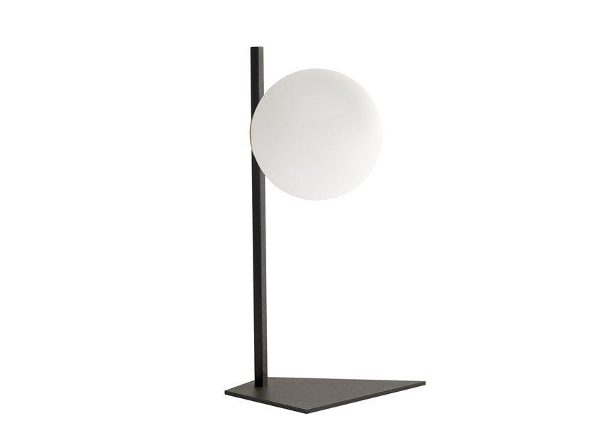 Direct light painted metal table lamp | Meridian T Small by Riflessi