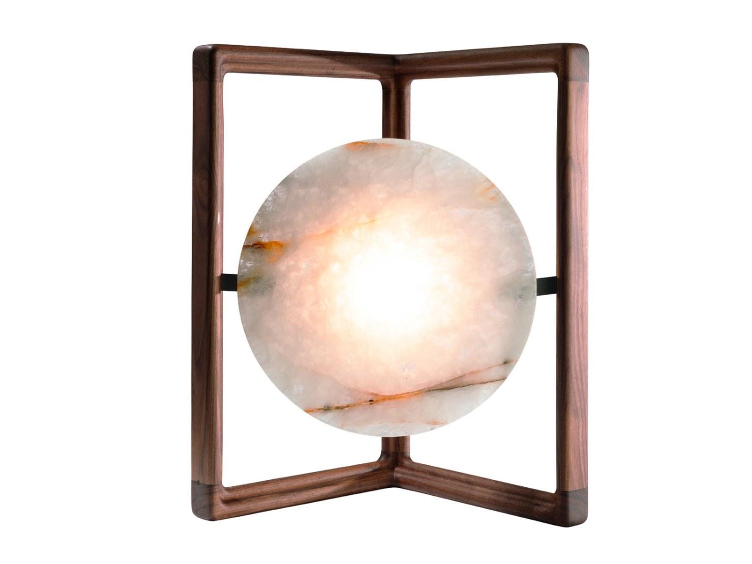 Wooden table lamp | Moon Eye by Visionnair