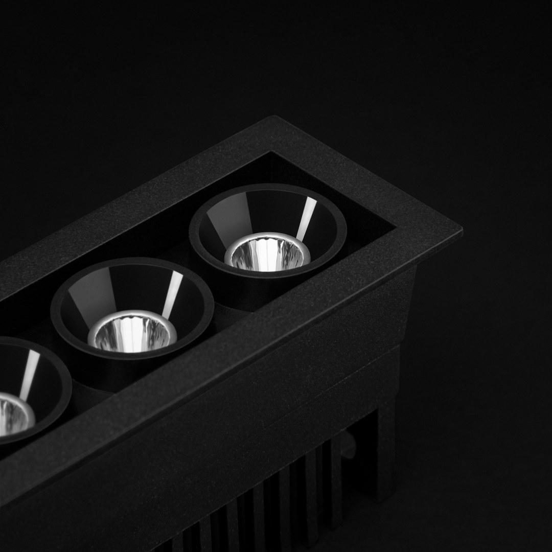 LED multiple recessed aluminium spotlight |  by Arkoslight
