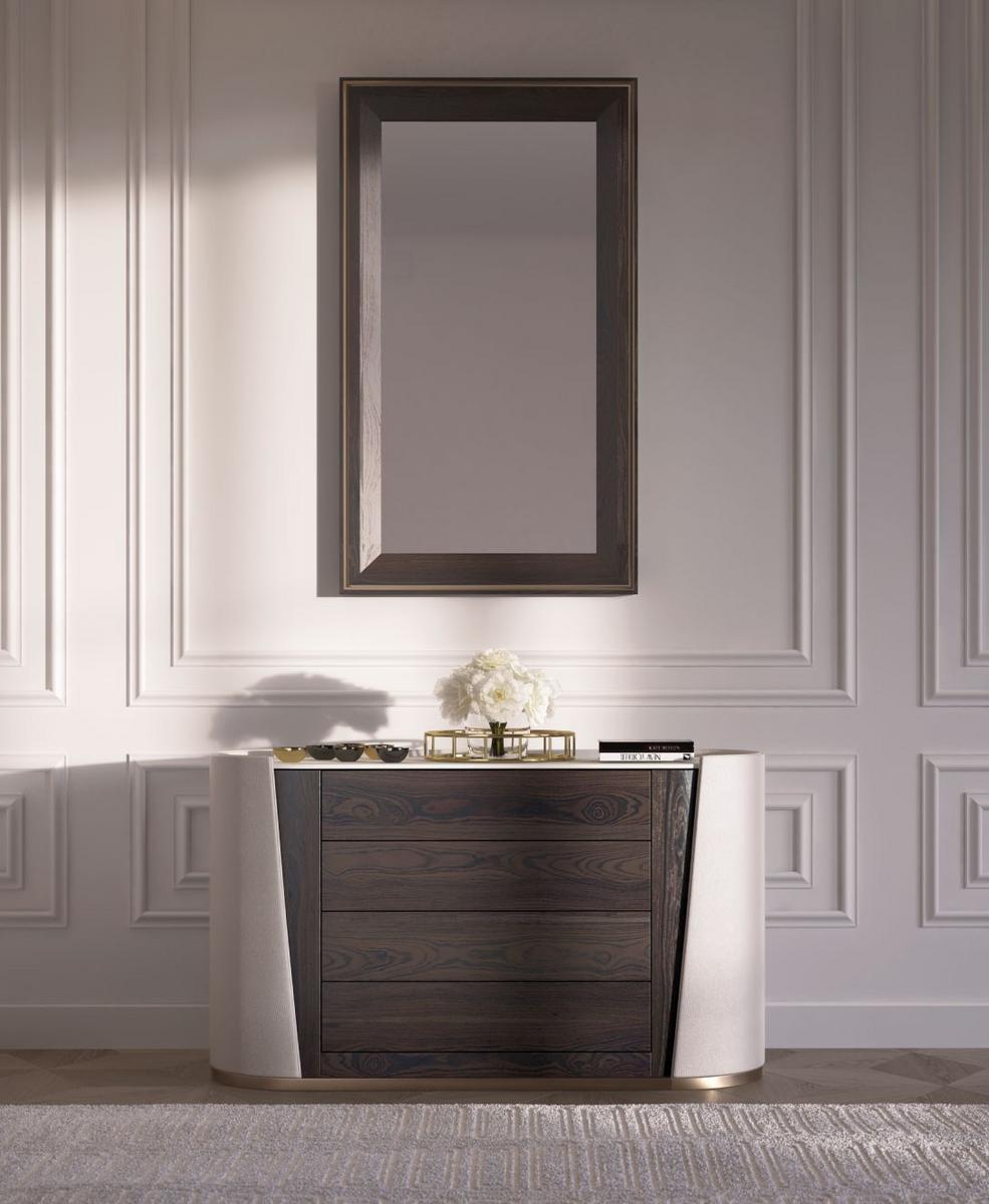 Rectangular framed wooden mirror | Ku R by Capital Collection