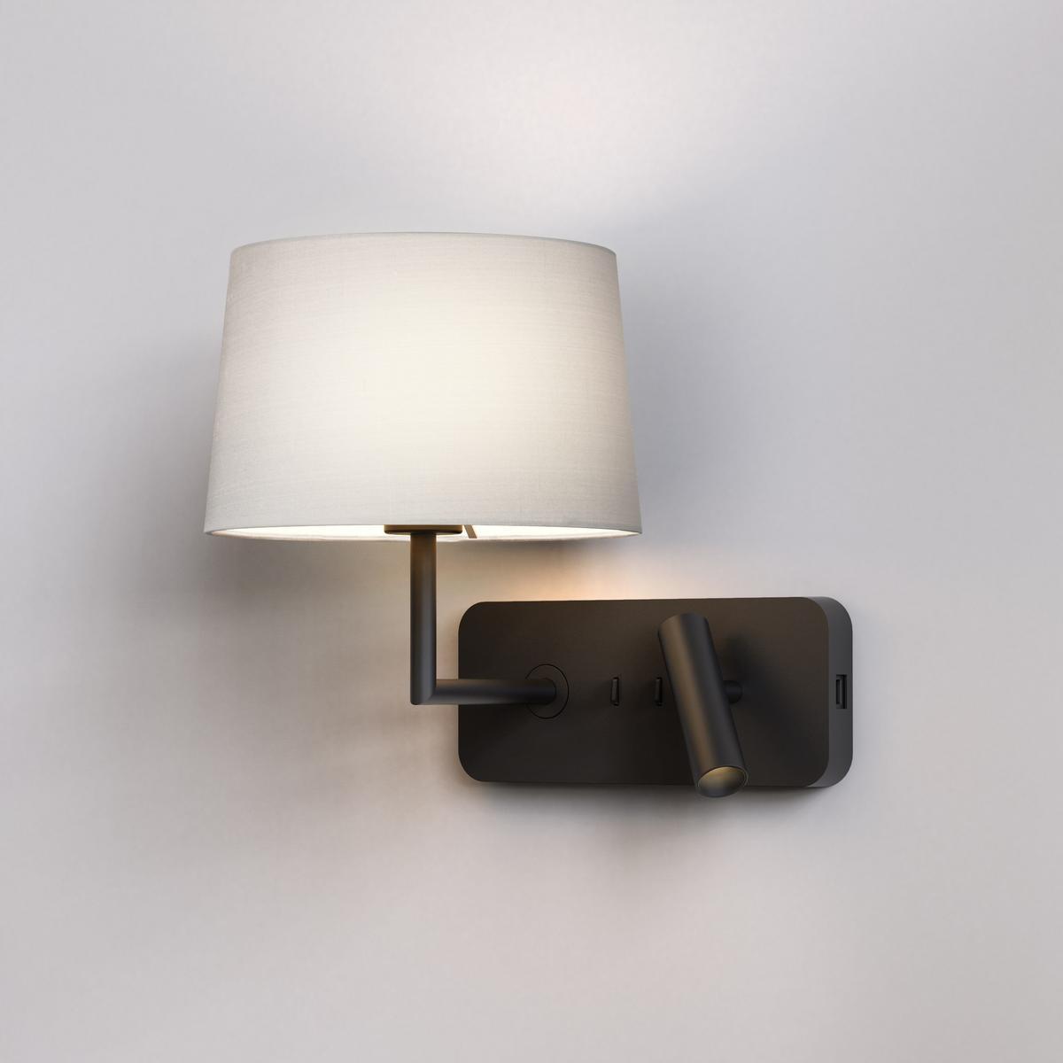 LED metal reading lamp with USB | Side By Side Grande Usb by Astro lighting