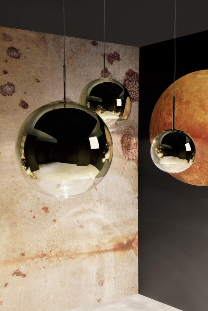 Glass pendant lamp in a contemporary style | Mirror Ball by Tom Dixon