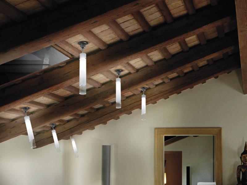 Adjustable Murano glass ceiling lamp | Lio Fa by Vistosi