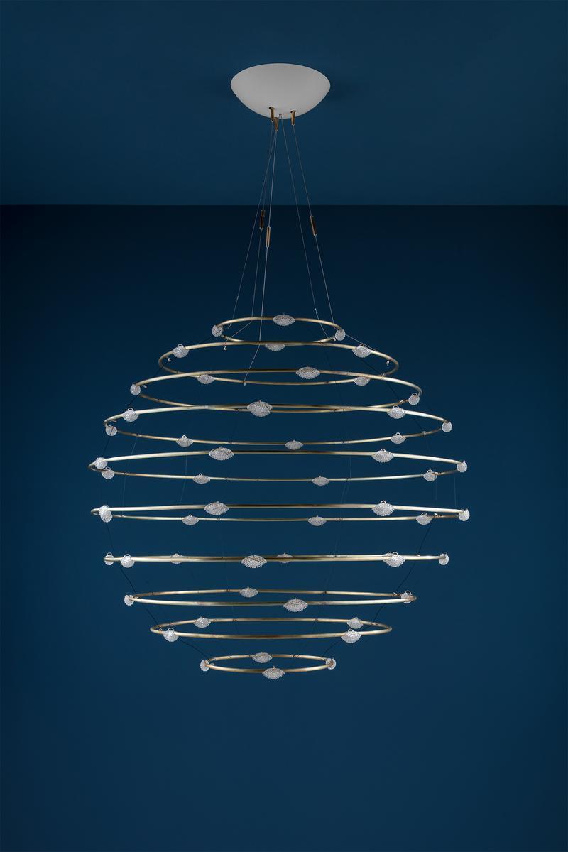 LED brass pendant lamp | 56 Petits Bijoux by Catellani & Smith