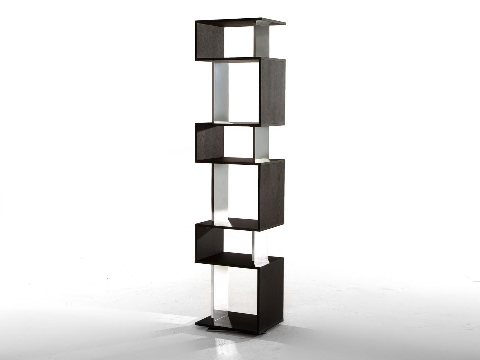 Swivel wood and glass bookcase | Osuna by Tonin Casa