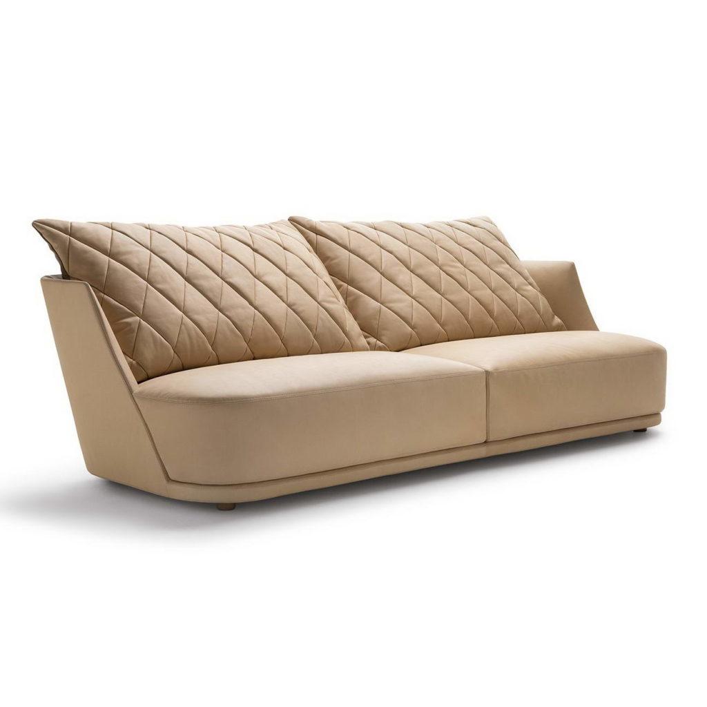 Modular leather sofa | Grace by Alberta Salotti