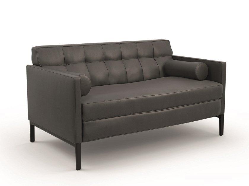 2 seater leather sofa | Volage Ex-s Night by Cassina