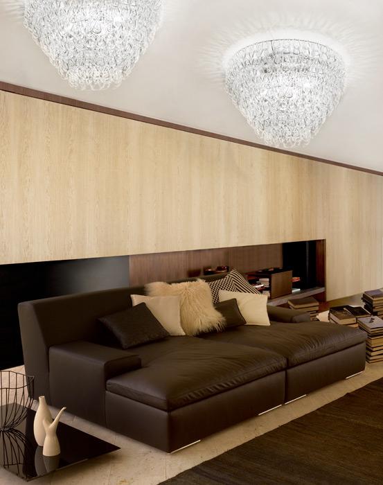 Crystal ceiling lamp | Minigiogali Pl by Vistosi