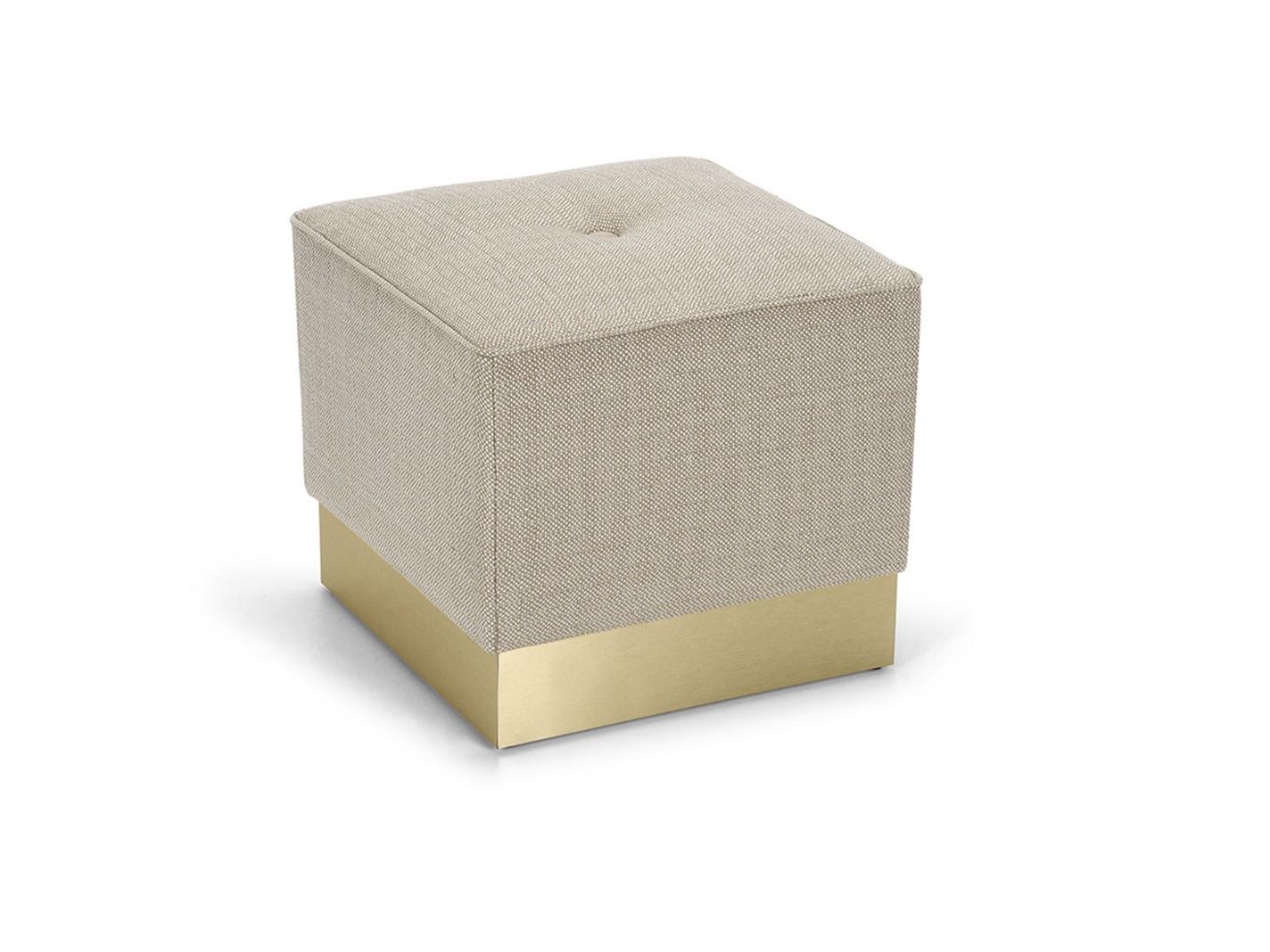 Upholstered square fabric pouf | Eos by Domingo salotti