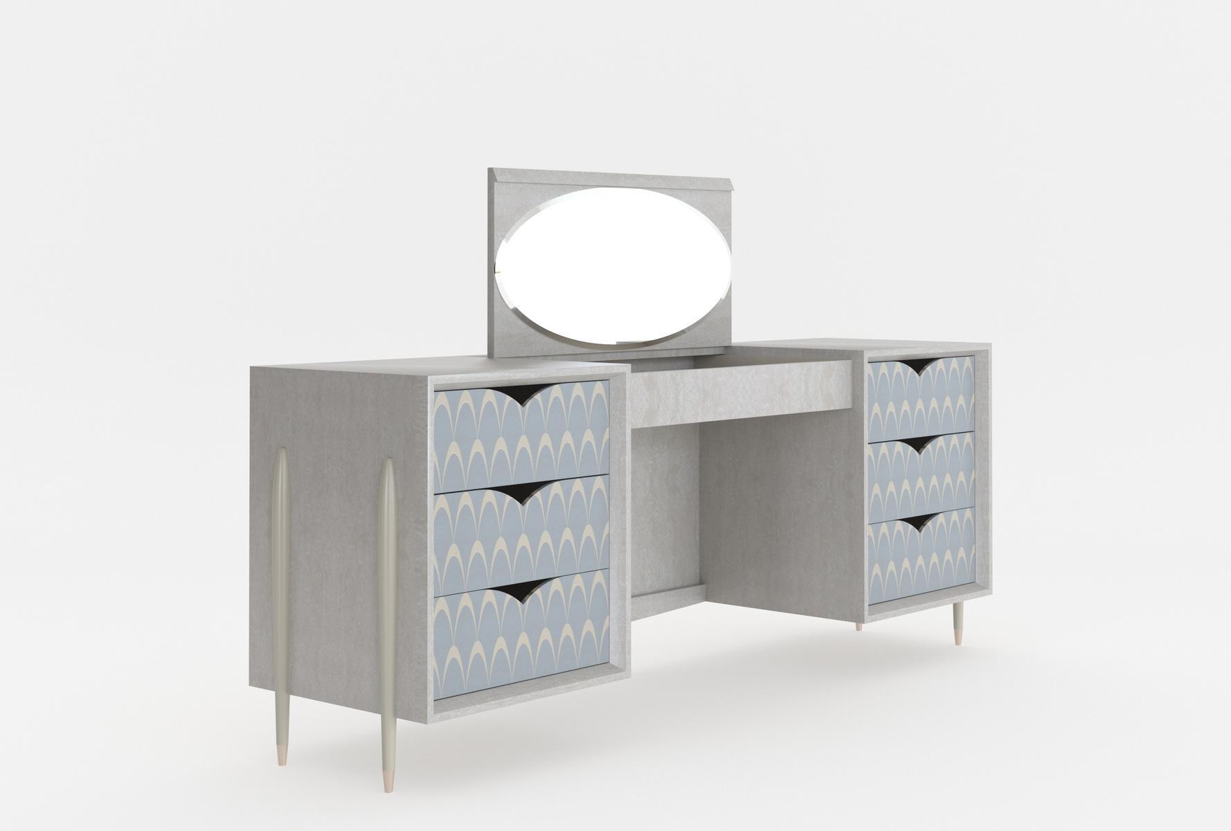 Wood veneer dressing table | Peacock by Mantellassi 1926