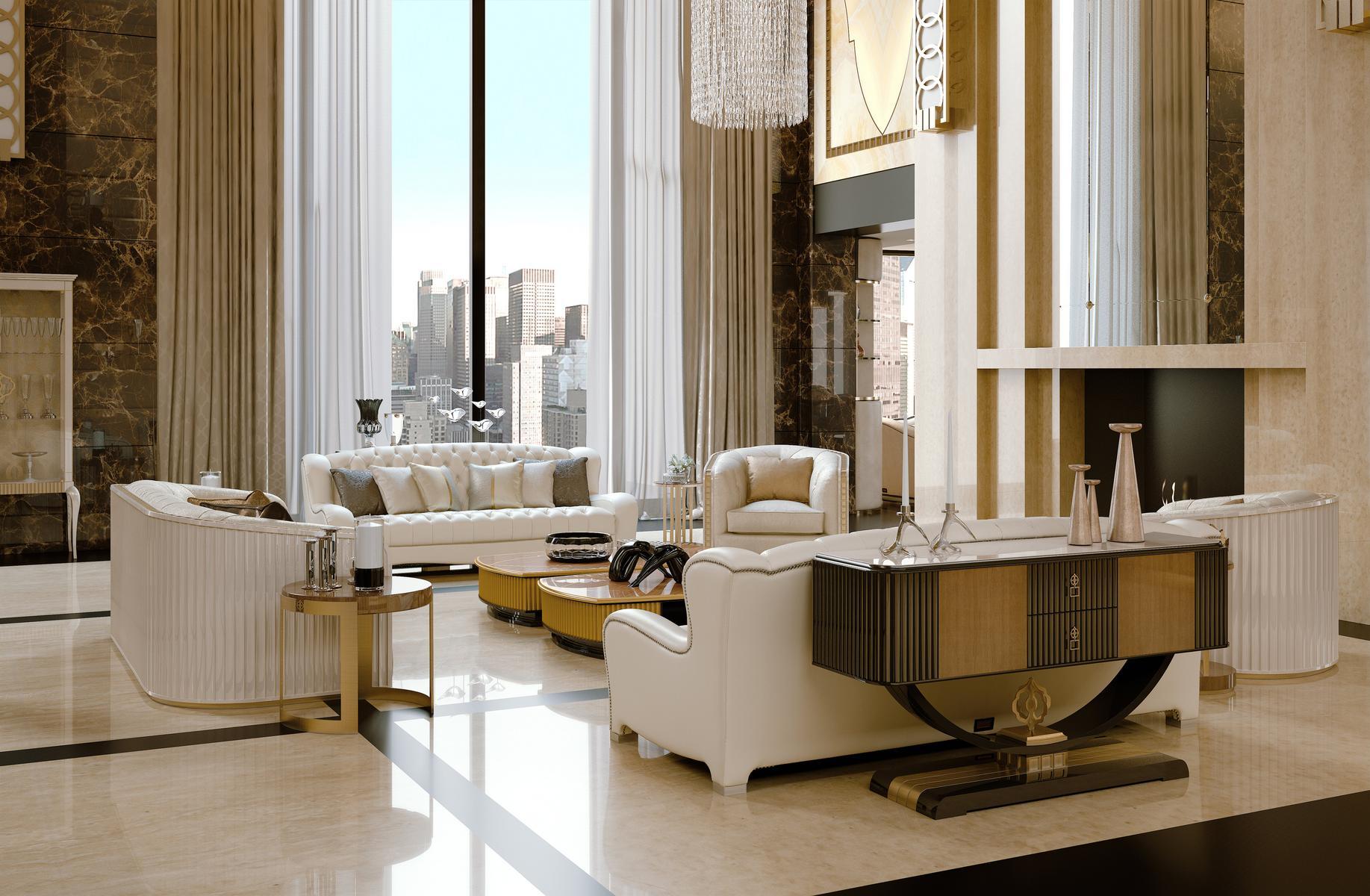 Solid wood and walnut console table with drawers | Swing by Bruno Zampa