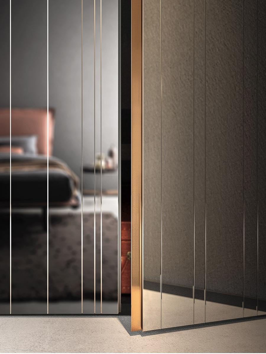 Lacquered wood and glass wardrobe | Raggio by Pianca