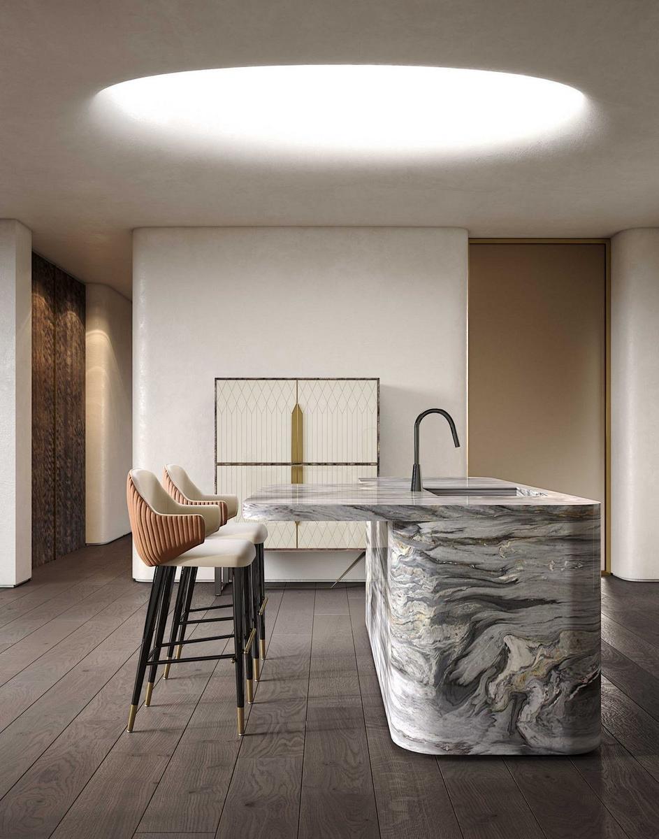 High stool with back | Diva by Capital Collection