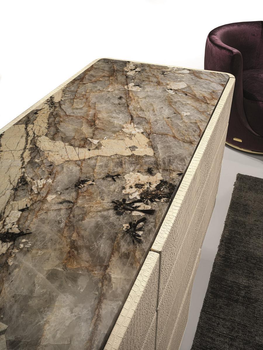 Rectangular metal chest of drawers with integrated handles | Do by Longhi