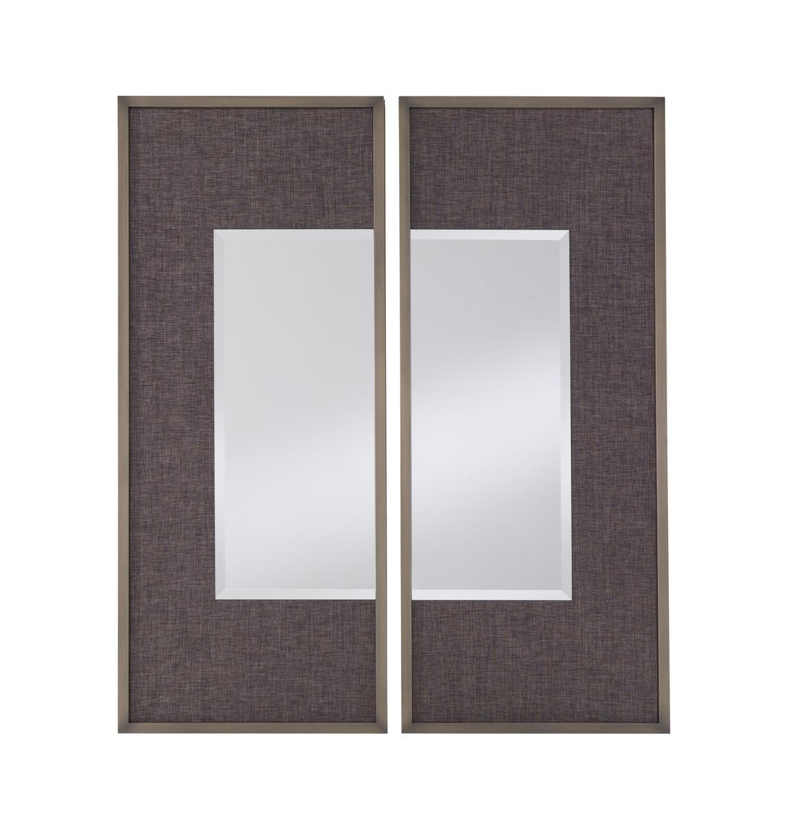 Framed wall-mounted brass mirror | Connery by Gianfranco Ferre Home