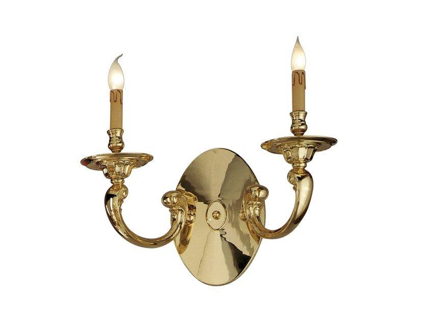 Polished Brass wall light | Otello 258/a2 by Possoni Illuminazione