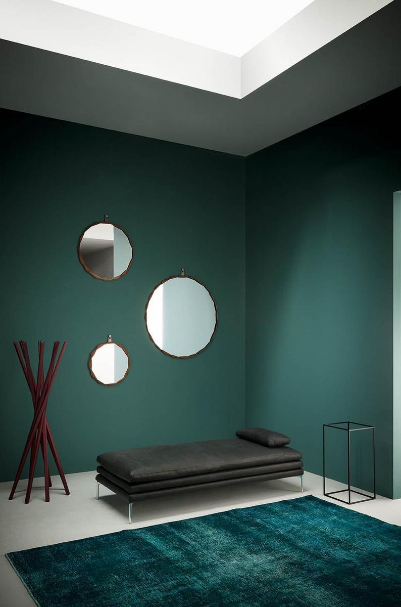 Round wall-mounted framed mirror | Raperonzolo by Zanotta