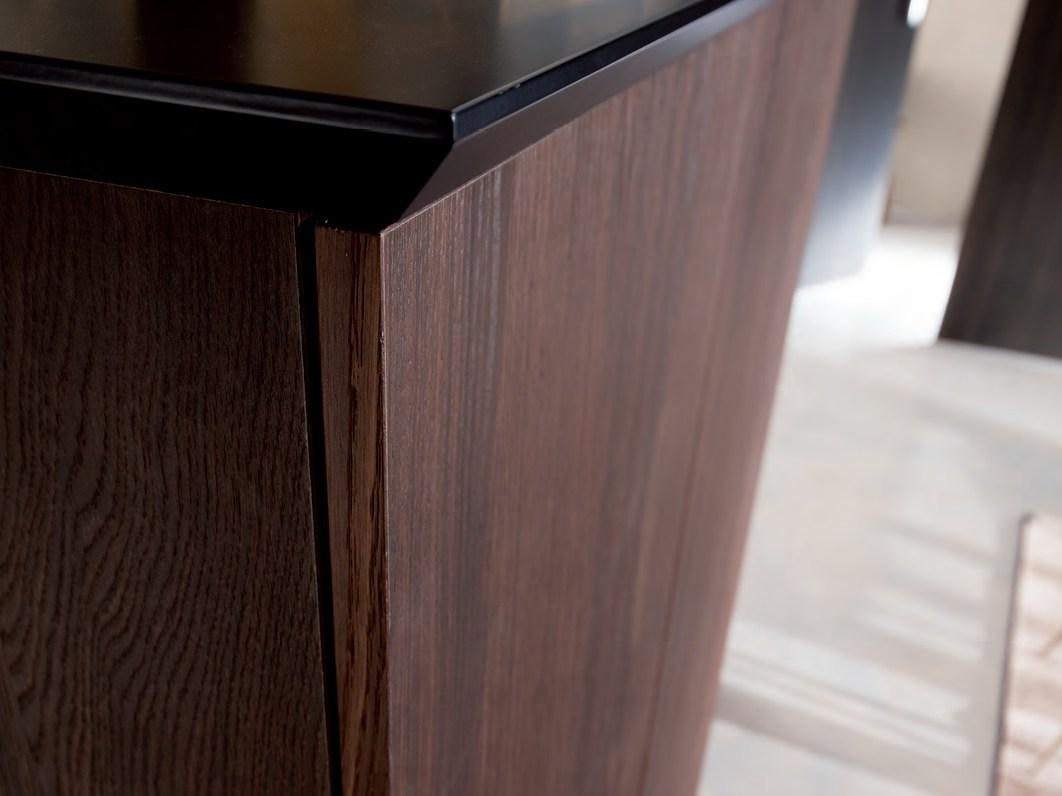 Wooden highboard with sliding doors | Brera by Ozzio Italia