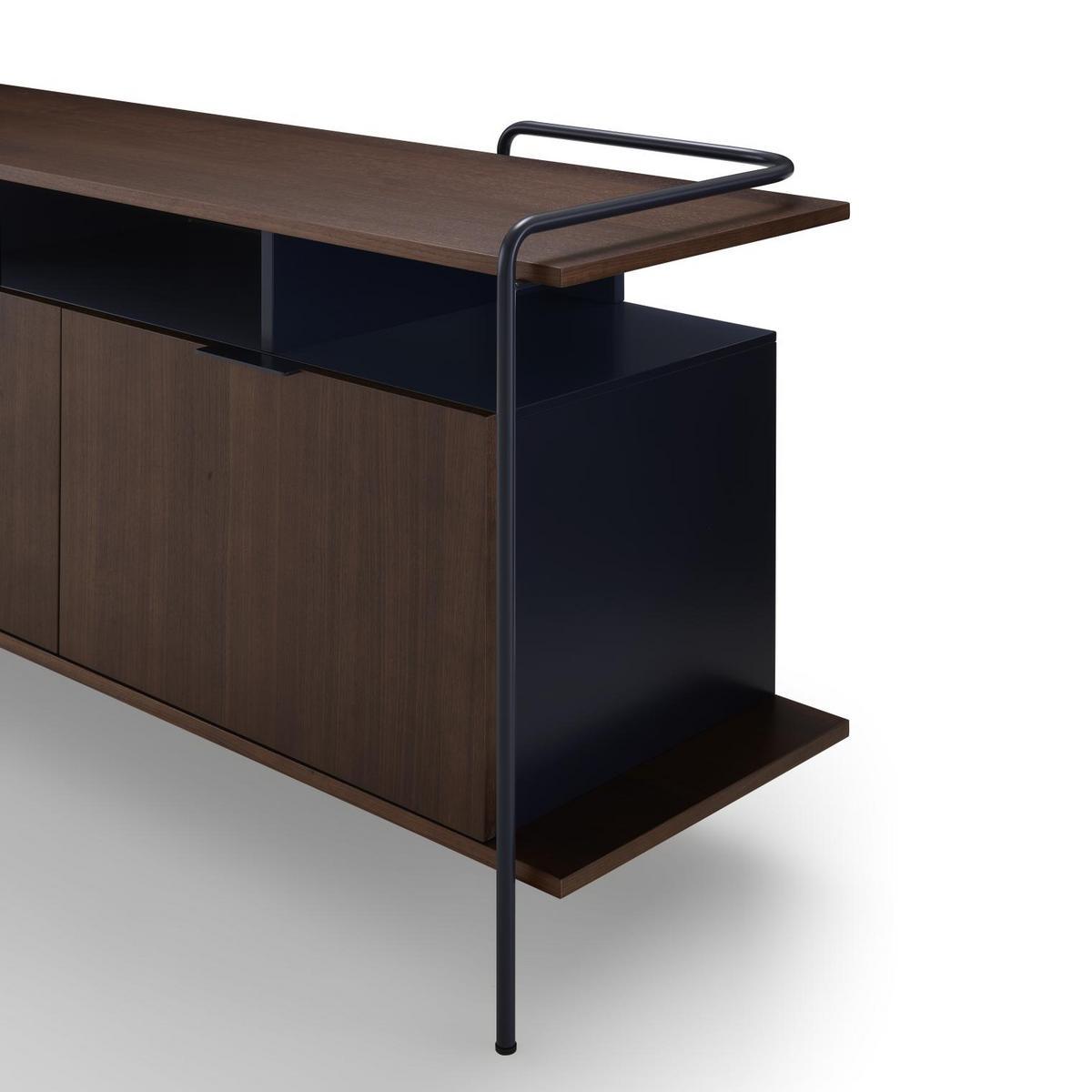 Walnut sideboard with flap doors | Alando by Ligne Roset