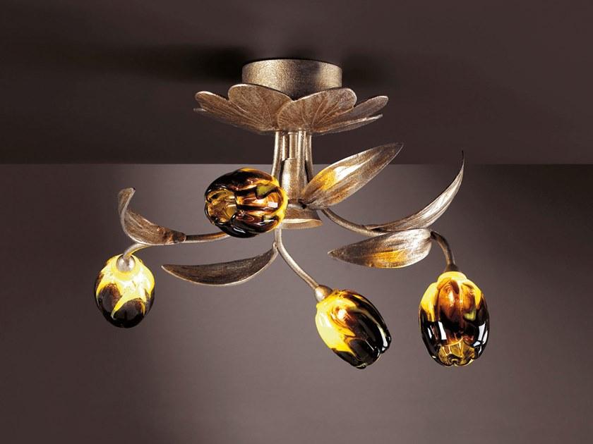 Handmade bronze ceiling lamp | Bouquet Pl310/5 by Serip