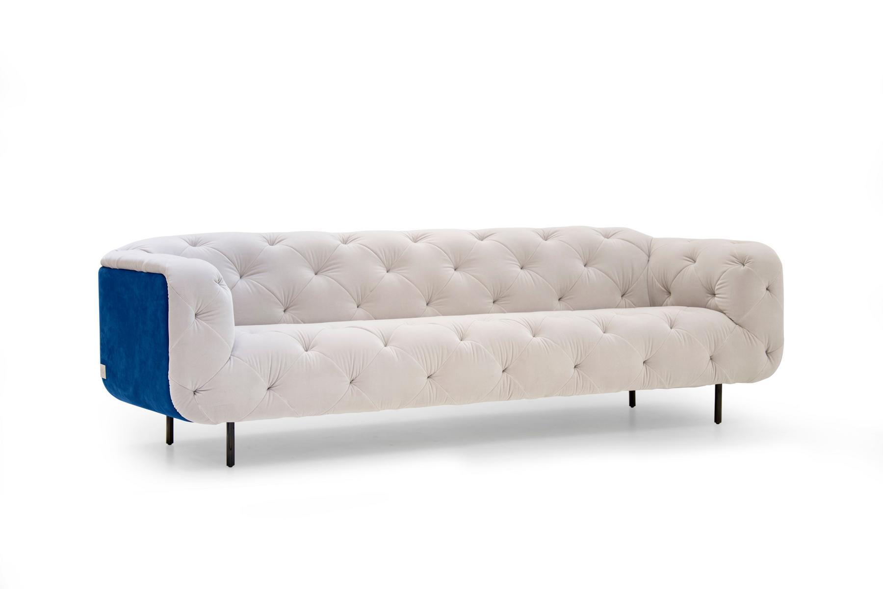 Tufted 3 seater velvet sofa | Overseas/b by Formitalia