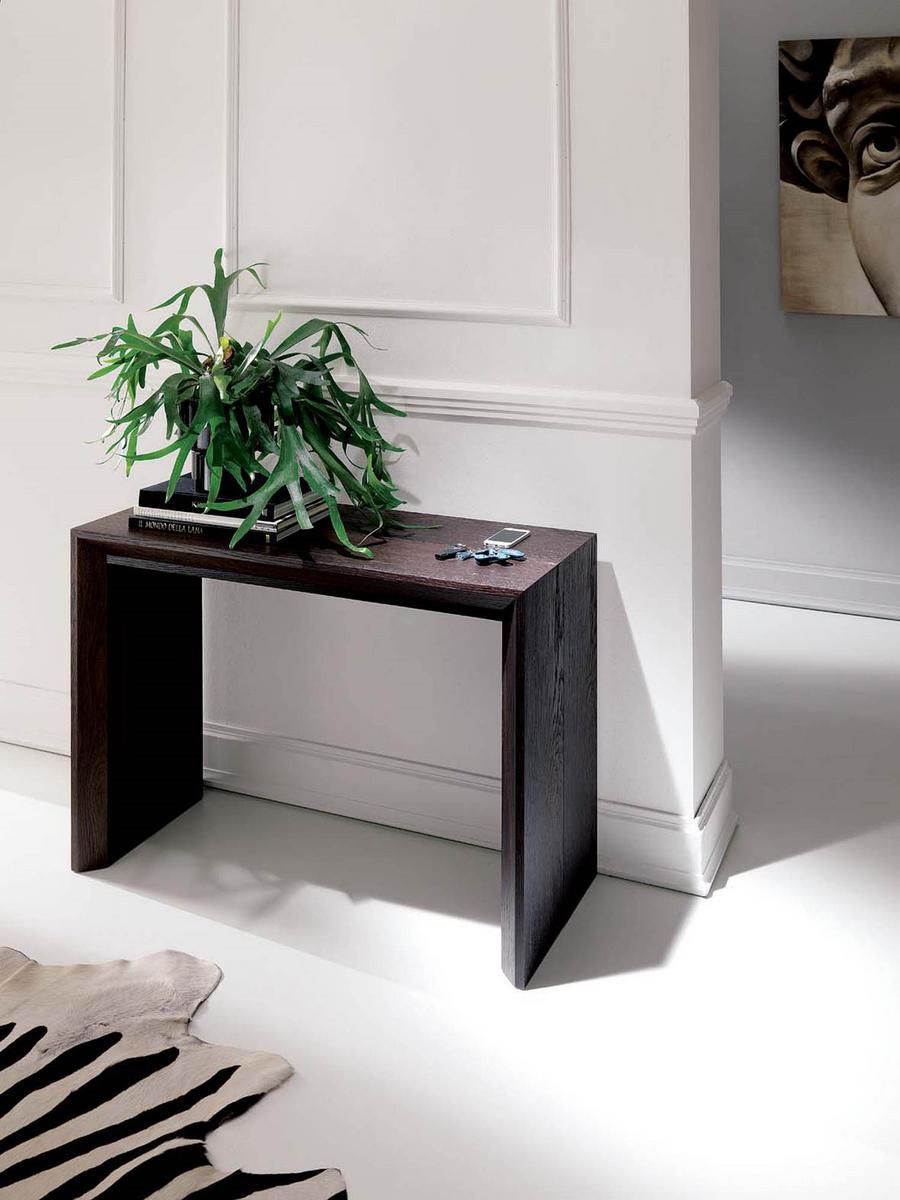 Extending rectangular walnut console table | Golia by Ozzio Italia