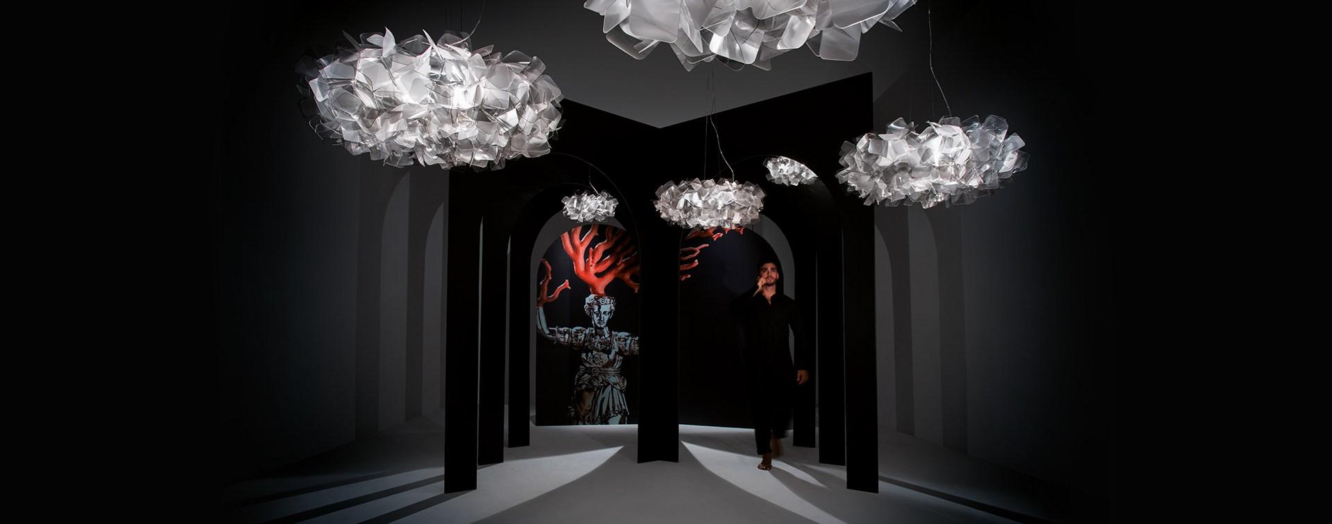 LED Cristalflex® pendant lamp | Clizia Fumé Small by Slamp