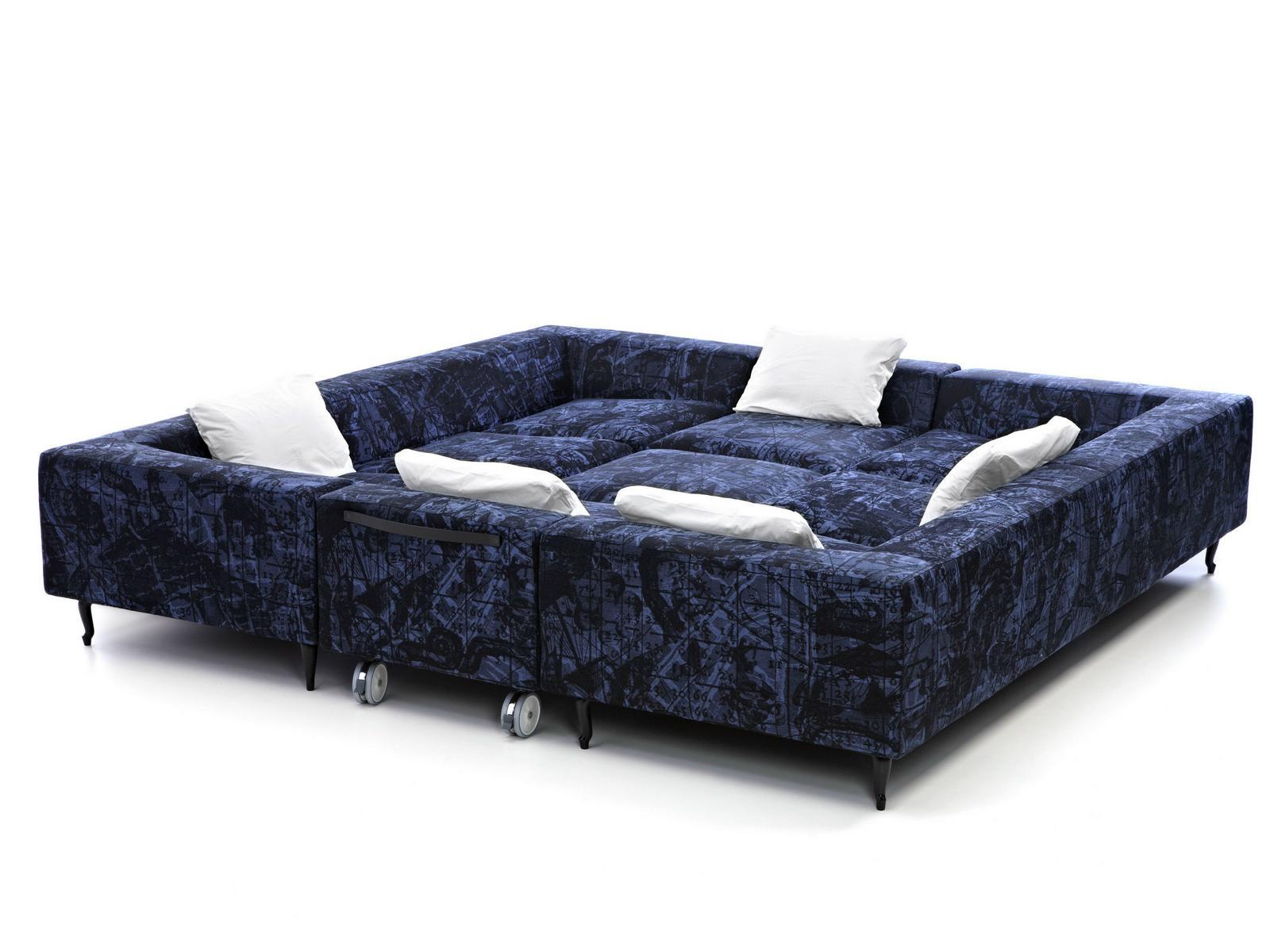 Sectional Dacron® sofa | Zliq Island by Moooi